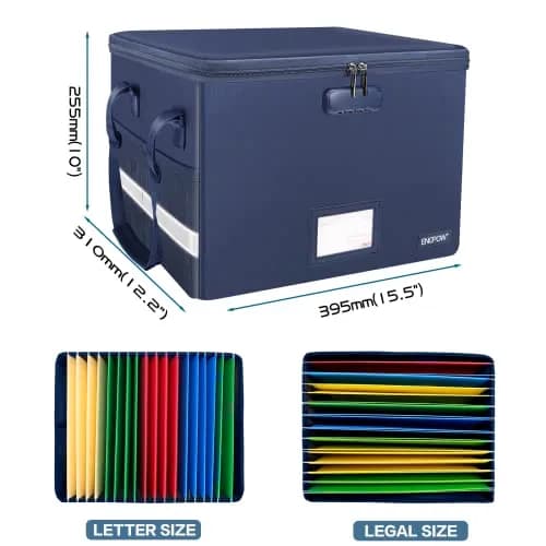 ENGPOW Fireproof Document Box with Lock, Blue, 33L (1.17 cu ft) | SGS Tested to 2000℉ thumbnail 5