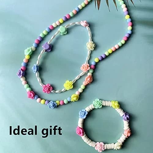 Jmassyang Acrylic Rose Beads 12mm | Colorful Flat Back Spacer for Jewelry DIY (600 pcs) thumbnail 4