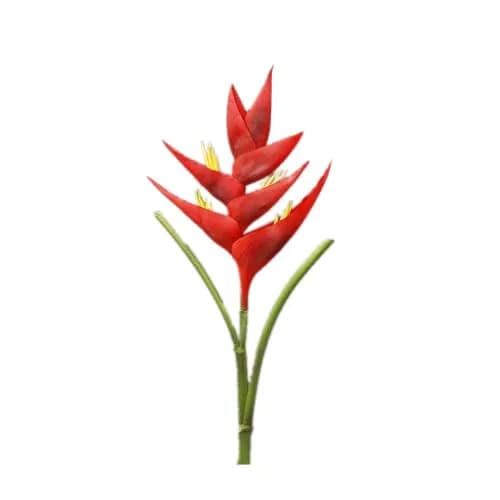 Rikyo Red Bird of Paradise Artificial Flower Stem 86cm (34in) | Realistic Silk-Blend Foliage for Home Decor thumbnail 1