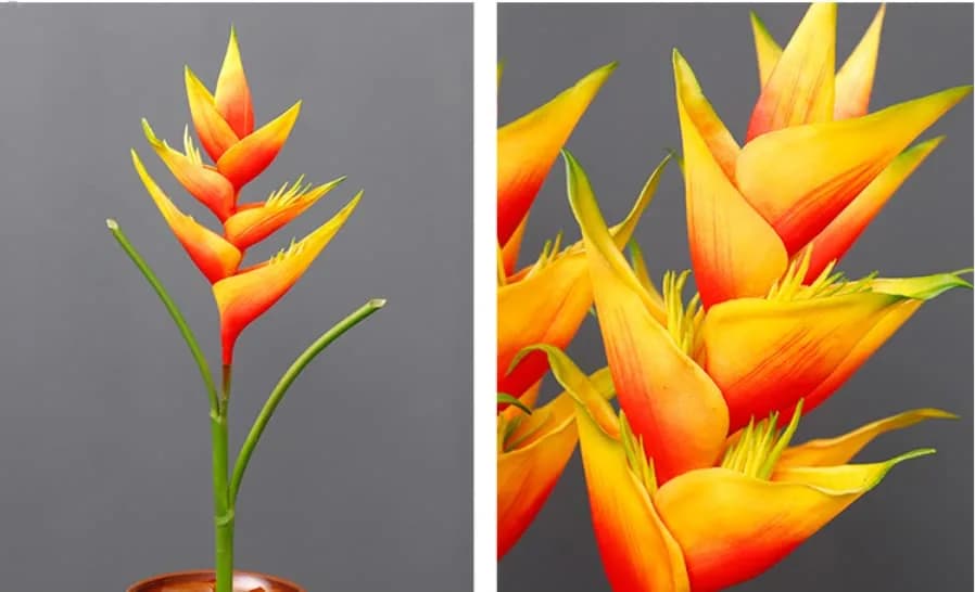 Rikyo Red Bird of Paradise Artificial Flower Stem 86cm (34in) | Realistic Silk-Blend Foliage for Home Decor thumbnail 11