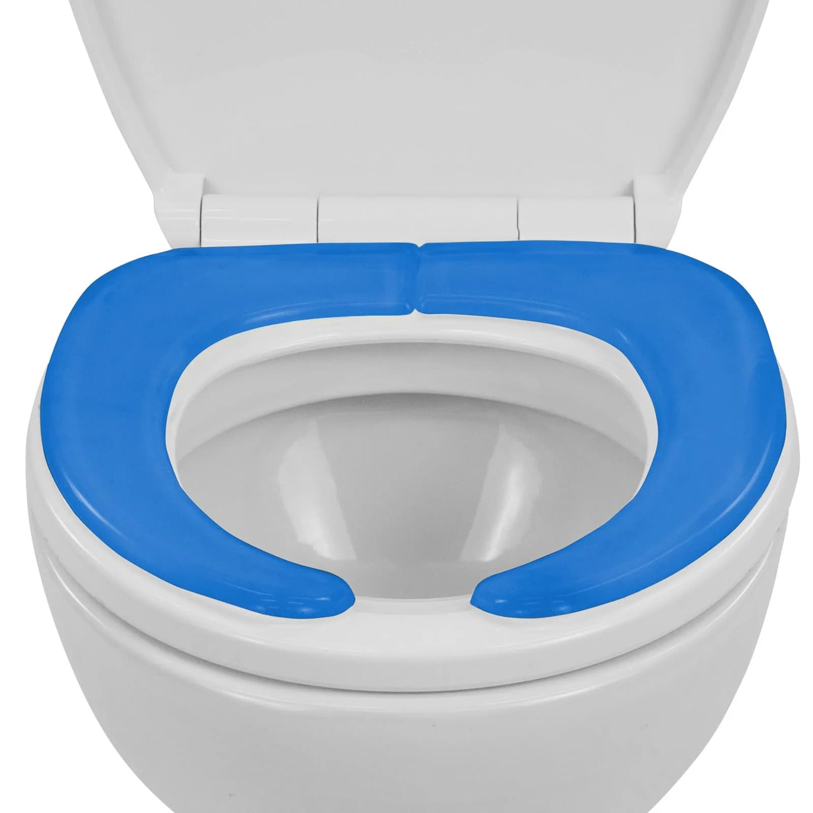 Vive Gel Toilet Seat Cushion Cover - Raised Padded Riser Cushion | Soft Silicone Comfort, Universal Fit, Waterproof (14.25” x 6.89” x 0.59”)