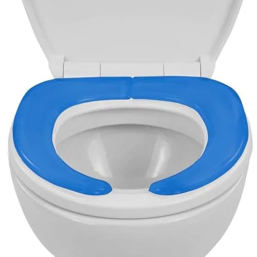 Vive Gel Toilet Seat Cushion Cover - Raised Padded Riser Cushion | Soft Silicone Comfort, Universal Fit, Waterproof (14.25” x 6.89” x 0.59”) thumbnail 1