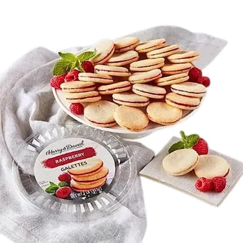 Harry & David Raspberry Galette Cookie Tub, 24 Cookies | Gourmet Butter Cookies with Raspberry Filling, Great for All Occasions thumbnail 1