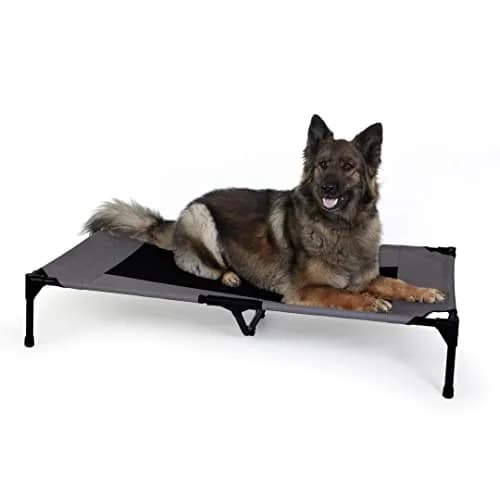 K&H Pet Products Outdoor Elevated Dog Bed Cooling Raised Cot Charcoal XL 50x32in | Breathable Mesh for All-Season Comfort thumbnail 1
