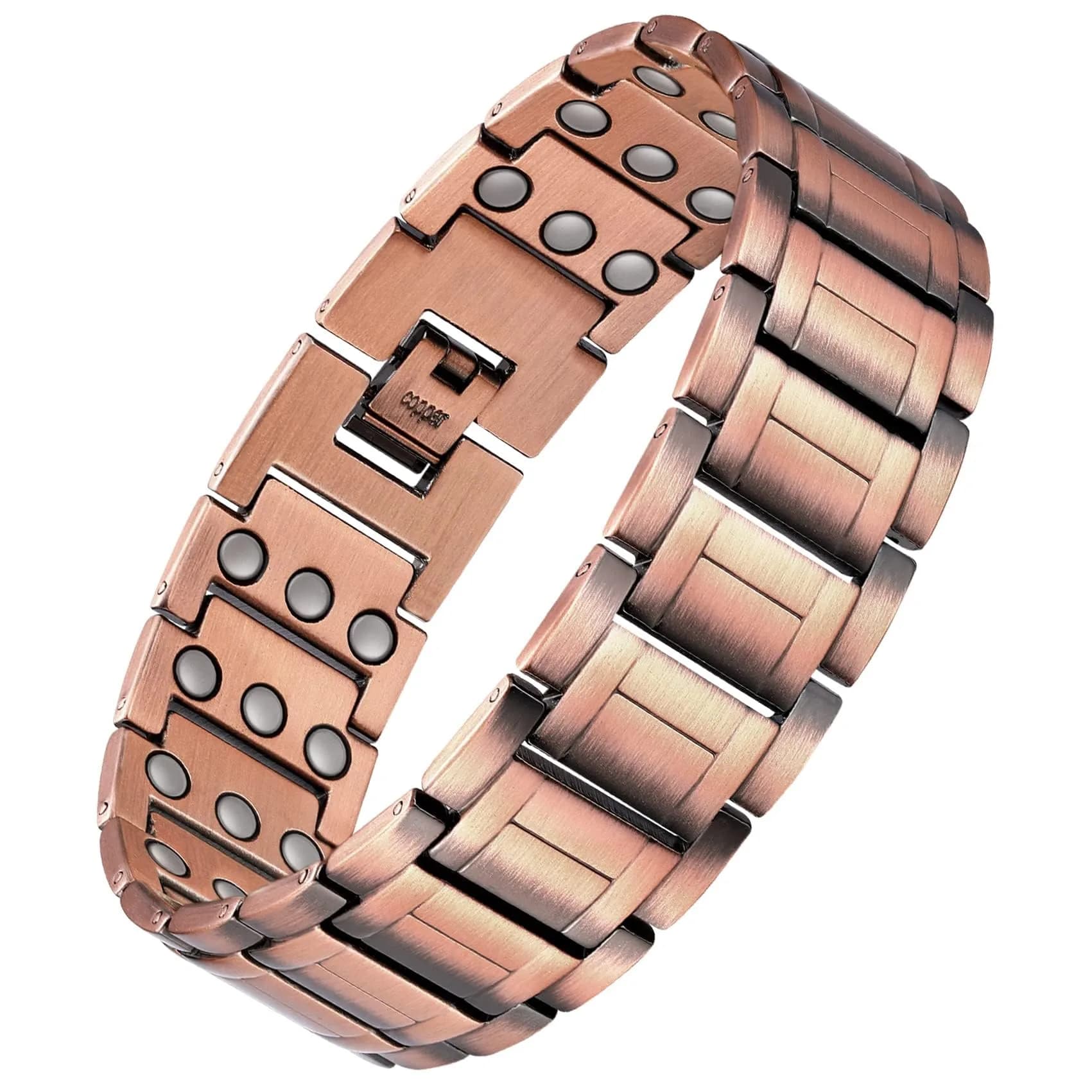 Feraco Pure Copper Magnetic Bracelet for Men | 23cm (9.06 inches) — Classic Copper