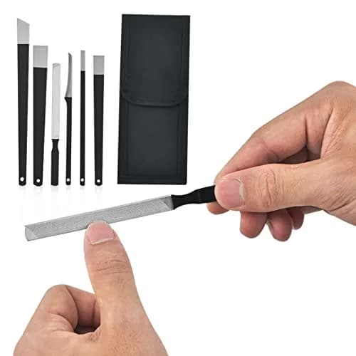 Woerma Pedicure Knife Set, 6 Pcs Stainless Steel Foot Care Tools with Storage Bag | Durable, Portable & Sharp Blade (7 inch) thumbnail 2
