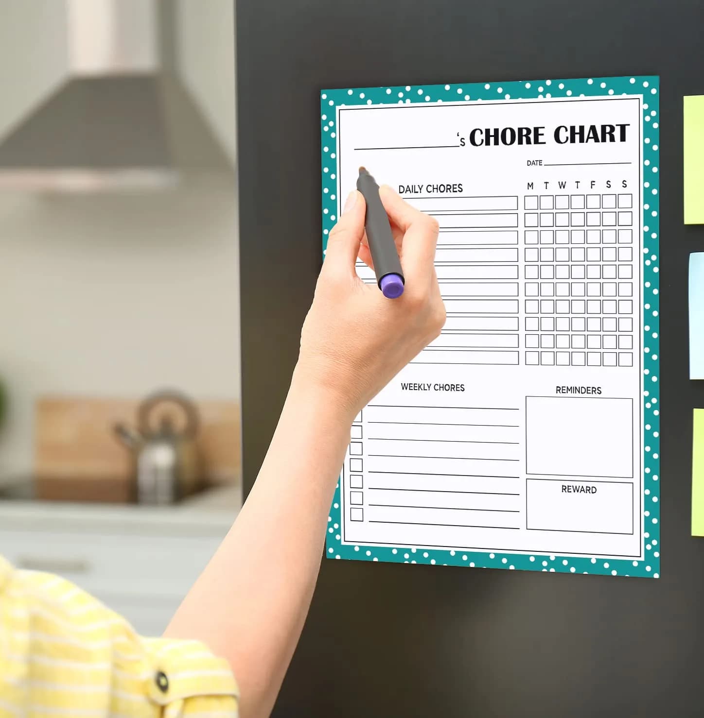 Inkdotpot Magnetic Chore Chart 8.5x11 Inches | Dry Erase Responsibility Board for Kids - view 6