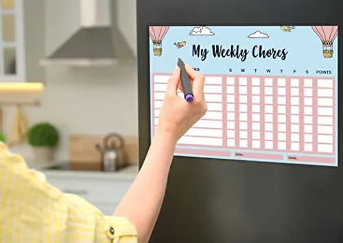 Inkdotpot Magnetic Chore Chart 8.5x11 Inches | Organize Family Chores with Dry Erase Board thumbnail 6