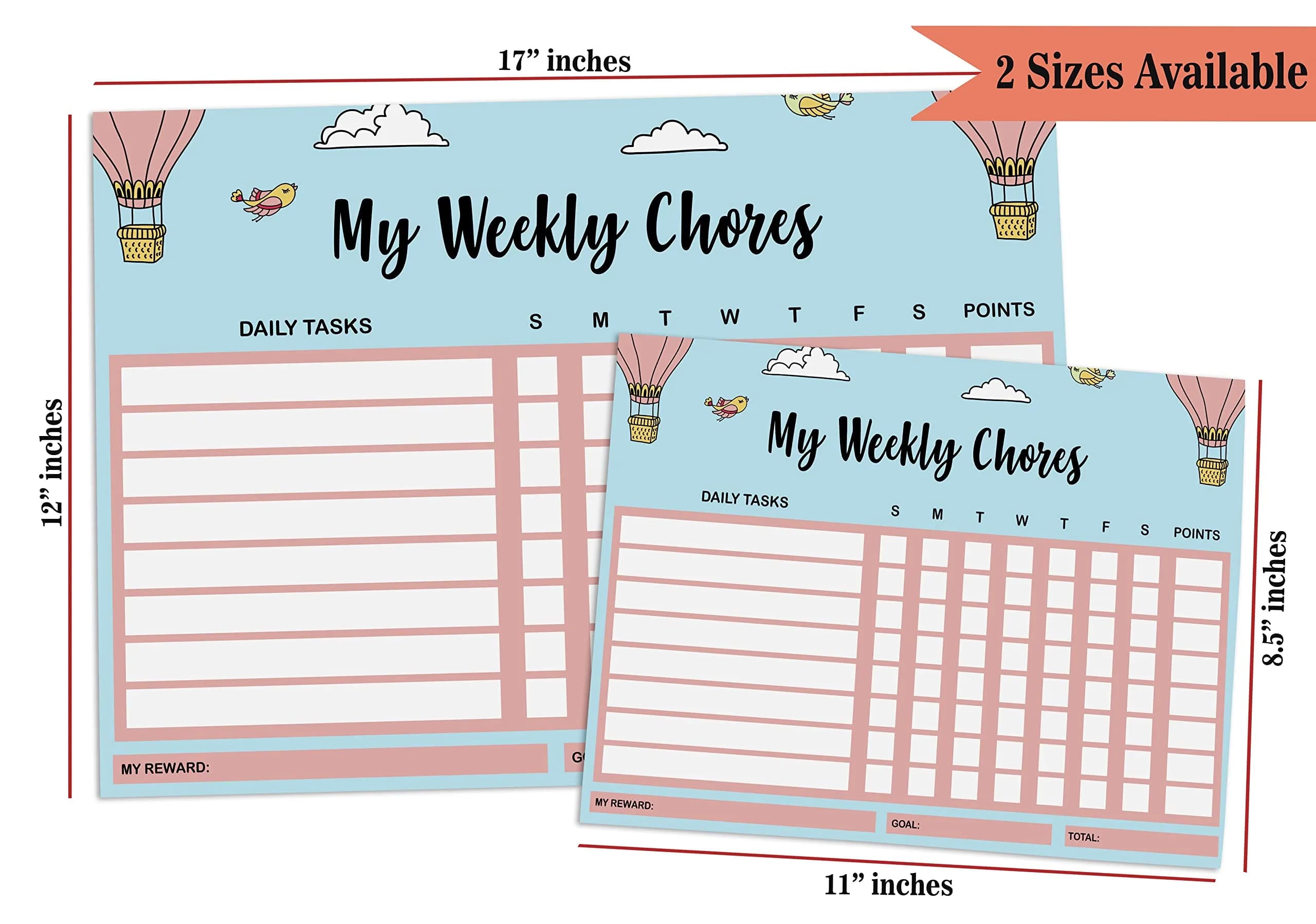 Inkdotpot Magnetic Chore Chart 8.5x11 Inches | Organize Family Chores with Dry Erase Board - view 4