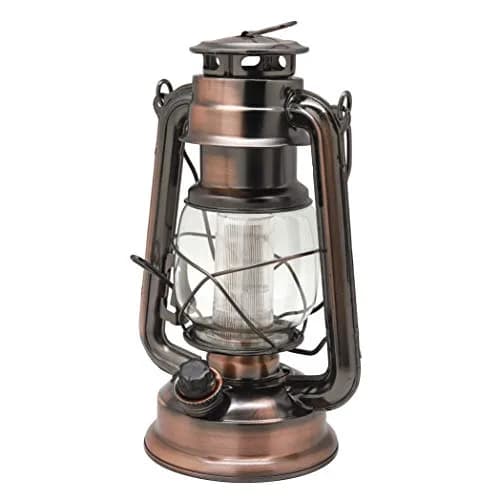 YAKii Vintage LED Lantern Metal Hanging Hurricane 2 Pack | 12 LED Dimmer Switch Cold White Battery Operated Indoor Camping Lighting Outdoor thumbnail 2