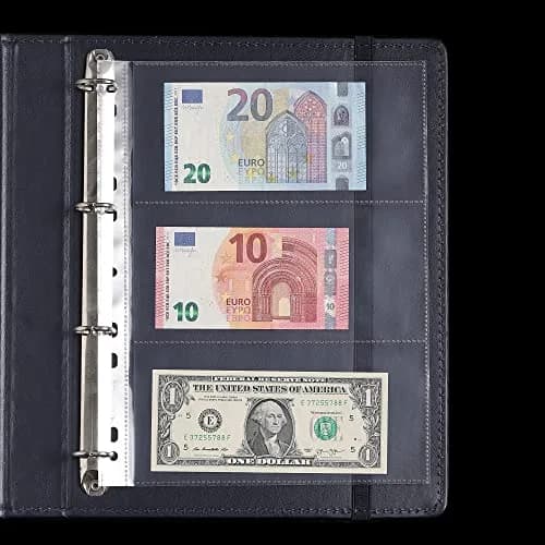 Uncle Paul Currency Pages for Paper Money Collection, 100 Sheets, 3 Pockets | Safe, PP Material, Suitable for Banknotes & Collectibles thumbnail 5