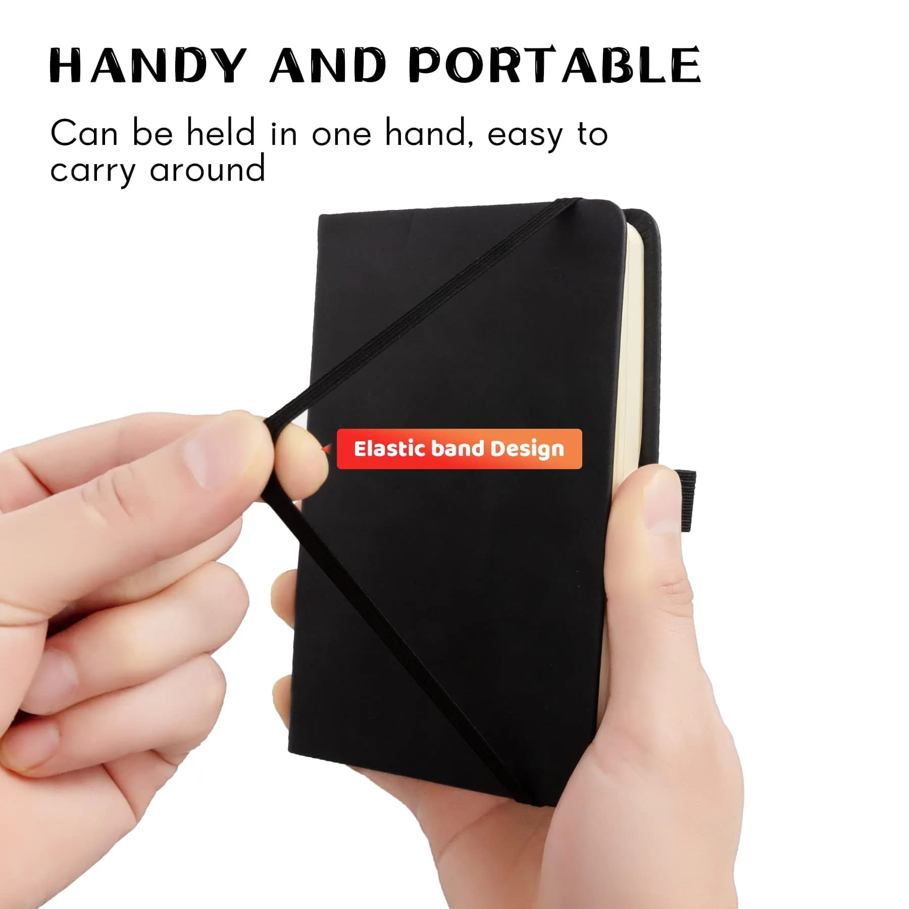 Animusphere Black 2-Pack Pocket Notebook 10.2 x 14.5 cm (4 x 5.7 inches) | Soft Leather Cover, 200 Pages - view 2