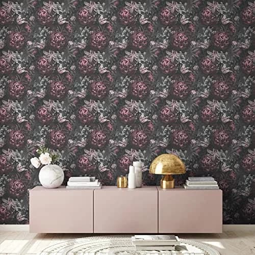A.S. Création PintWalls Floral Wallpaper 10.05 x 0.53 m | Pink Grey Black Roses in Germany thumbnail 4