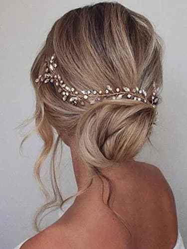 JAKAWIN Rhinestone Wedding Hair Piece Bridal Hair Accessories for Women 45 cm (17.7 in) | Elegant Crystal Hair Vine thumbnail 5