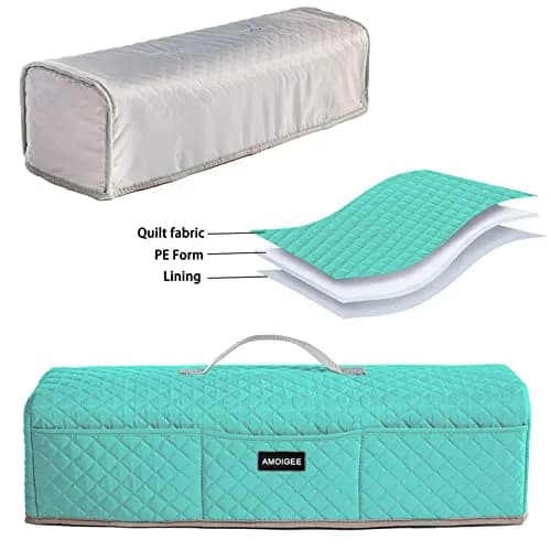 AMOIGEE Padded Dust Cover for Cricut Maker 4, Maker 3, Explore 3, Explore Air 2, Teal 53cm (21" L x 6.5" W x 6" H) | Protects Craft Machines from Dust & Scratches thumbnail 2