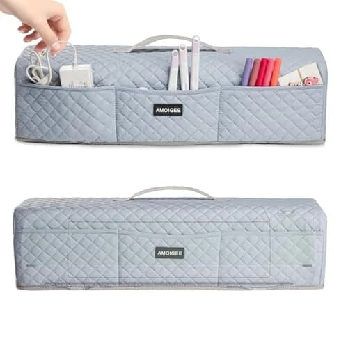 AMOIGEE Padded Dust Cover for Cricut Maker 4, Maker 3, Explore 3, Explore Air 2, Grey | 53cm (21") L x 17cm (6.5") W x 15cm (6") H thumbnail 2