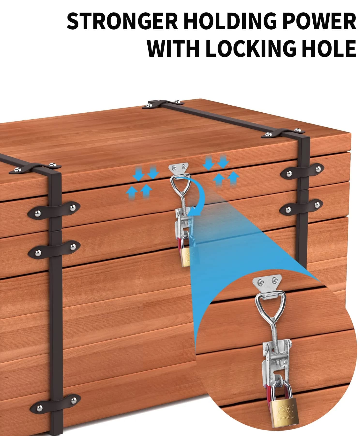 Vicuna R 4003 Toggle Latch Clamp 4-Pack, Heavy Duty Zinc-Plated Metal with Red Handle | 1320 Lbs Holding Capacity - view 6