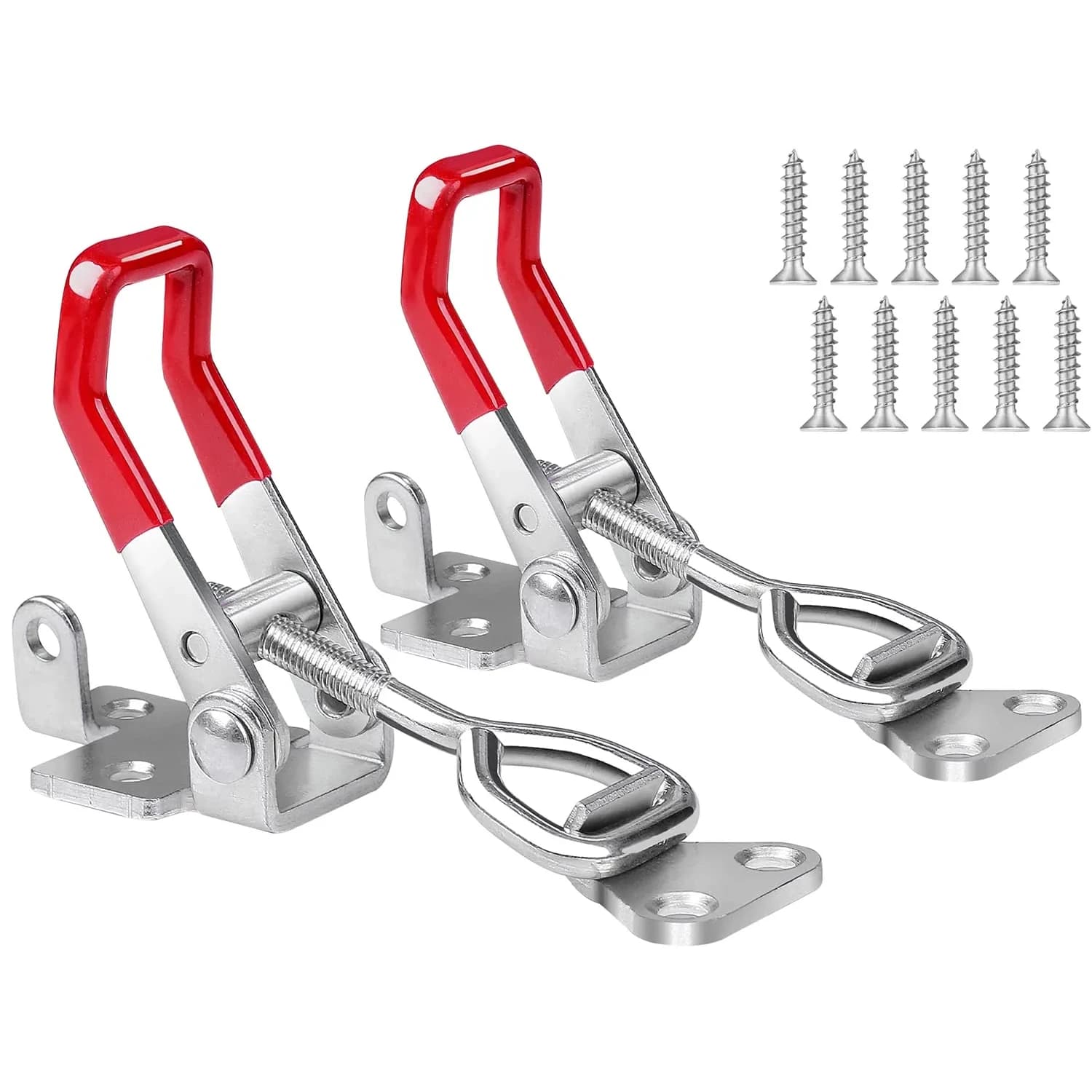 Vicuna R Heavy Duty Toggle Latch Clamp 4002 Red 2-Pack | 550 Lbs Holding Capacity