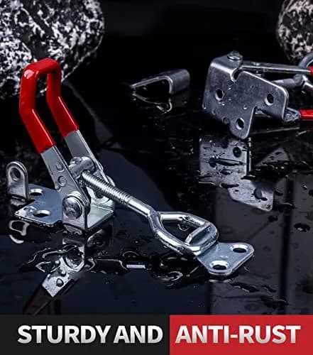 Vicuna R Heavy Duty Toggle Latch Clamp 4002 Red 2-Pack | 550 Lbs Holding Capacity thumbnail 4