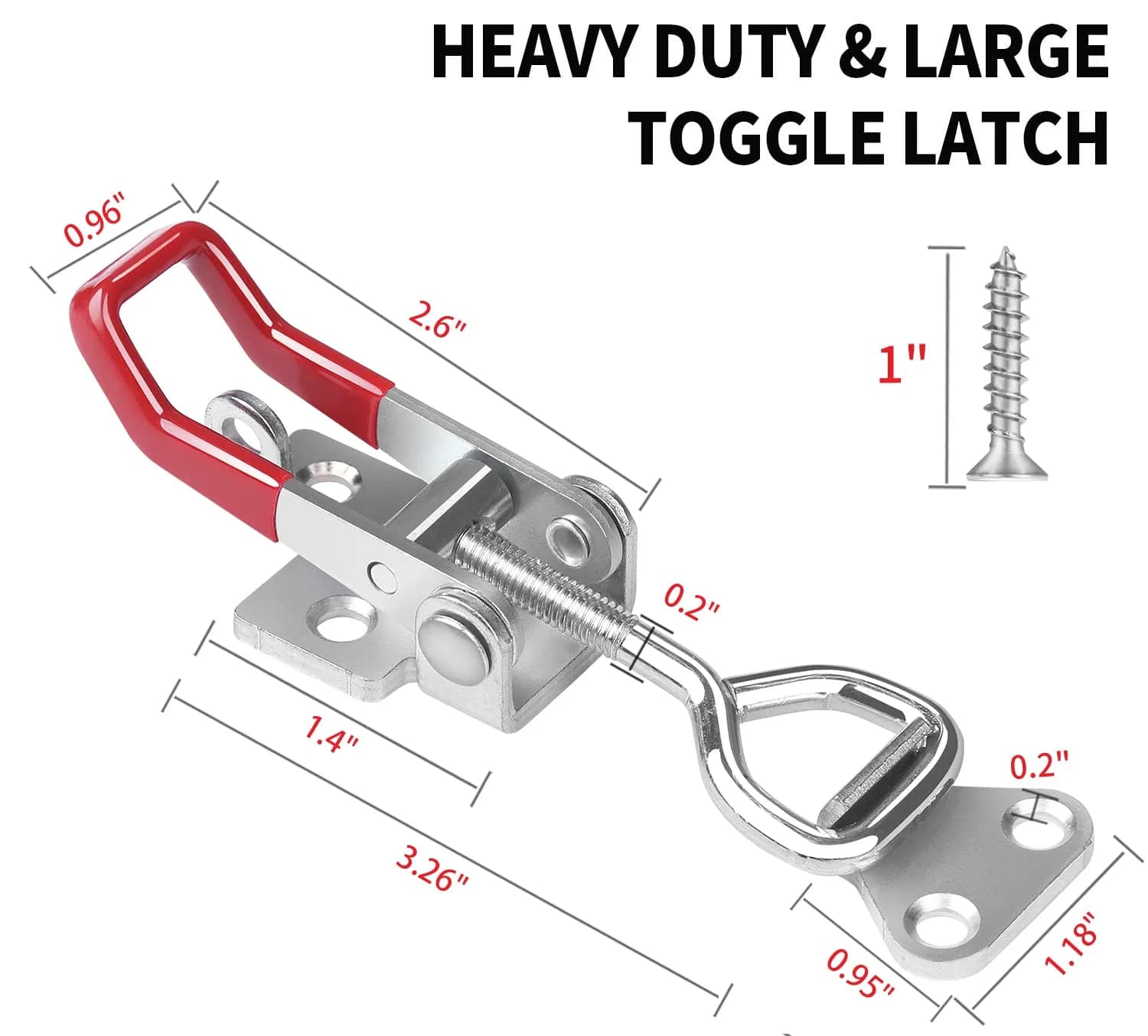 Vicuna R Heavy Duty Toggle Latch Clamp 4002 Red 2-Pack | 550 Lbs Holding Capacity - view 5