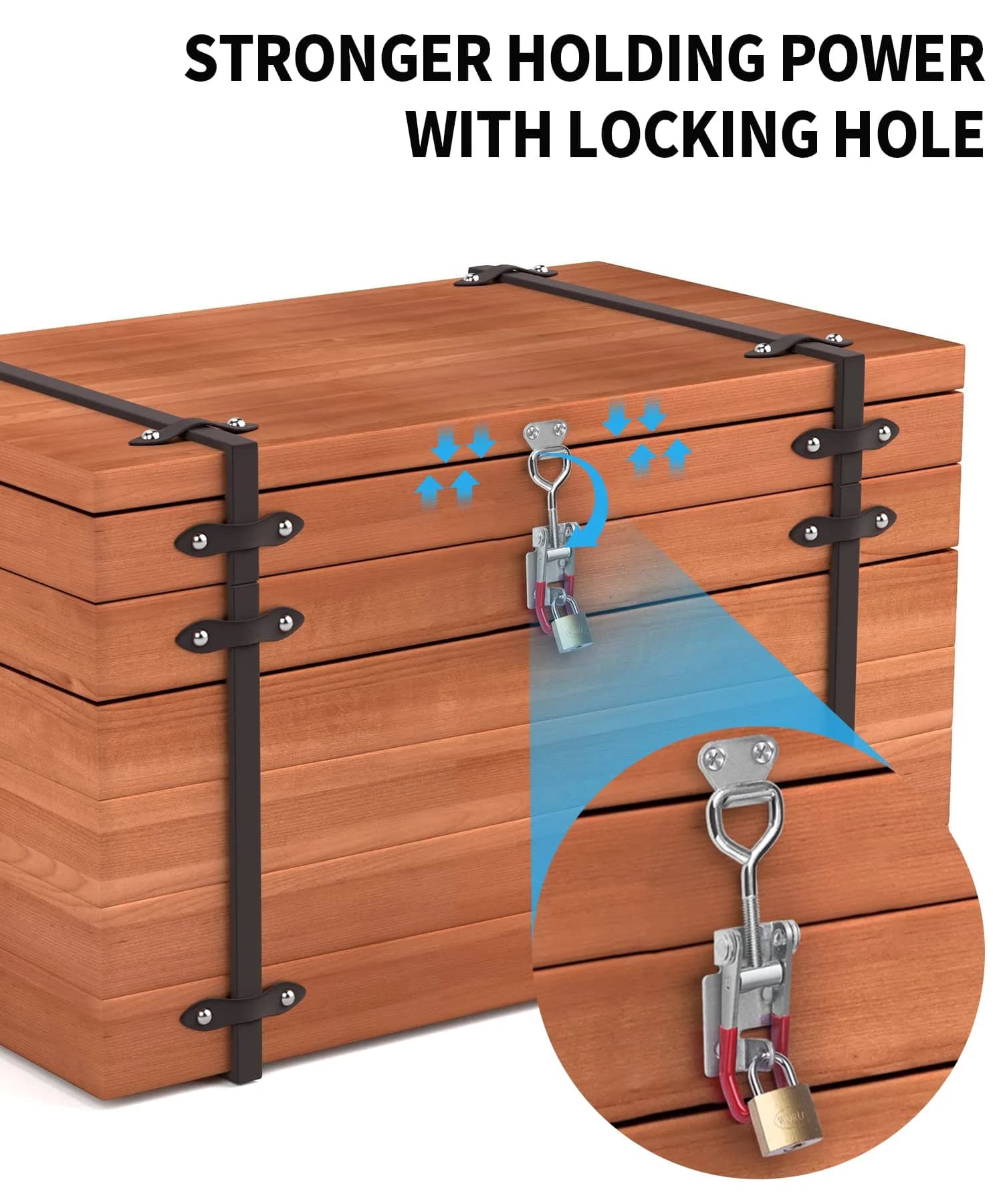 Vicuna R Heavy Duty Toggle Latch Clamp 4002 Red 2-Pack | 550 Lbs Holding Capacity - view 6