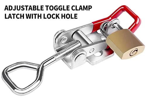 Vicuna R Heavy Duty Toggle Latch Clamp 4002 Red 2-Pack | 550 Lbs Holding Capacity thumbnail 3