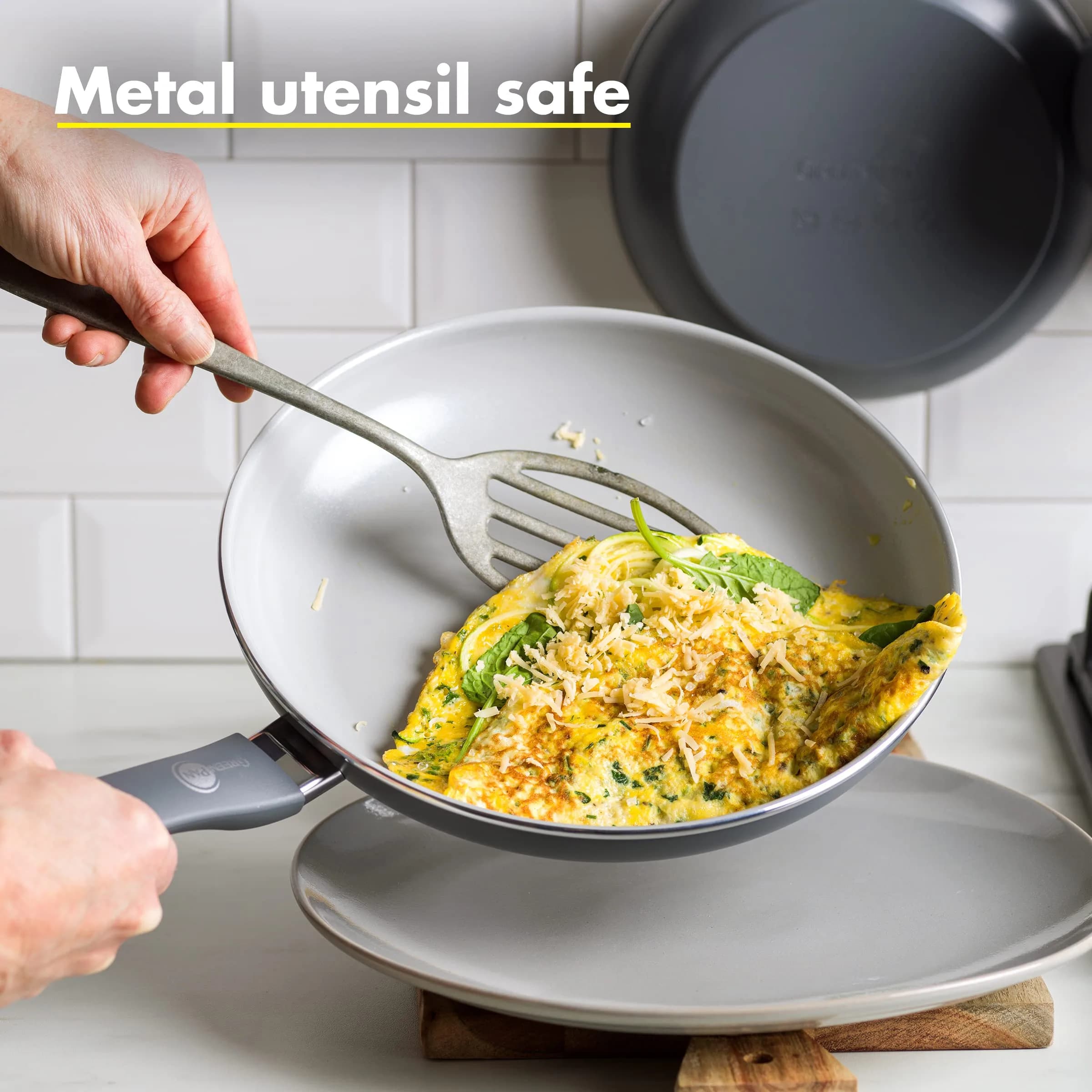GreenPan Dover 10-inch Frying Pan Skillet Grey | Diamond-Infused Ceramic Nonstick - view 2