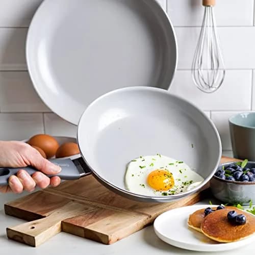 GreenPan Dover 12-inch Frying Pan Skillet with Ceramic Nonstick | 30 cm (12") Diameter, Grey thumbnail 2