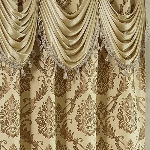 DreamField Linen Curtain Window Panel Taupe 137cm (54" W) x 213cm (84" L) | Light-Filtering Damask Pattern thumbnail 8