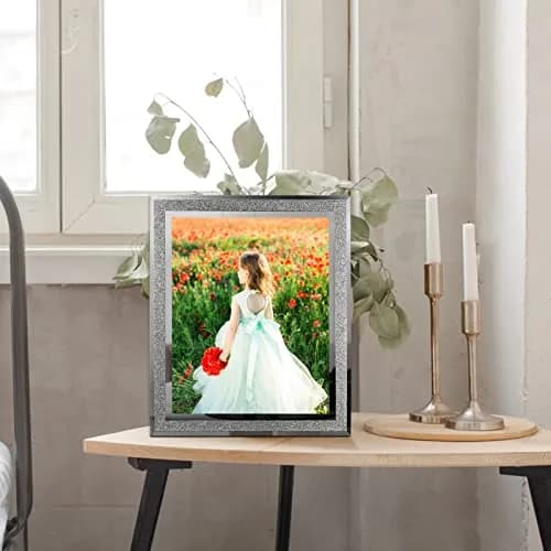 Calenzana 4 Pack 8x10 Picture Frames | Sparkle Glass Photo Frame Set for Tabletop & Wall Display thumbnail 5