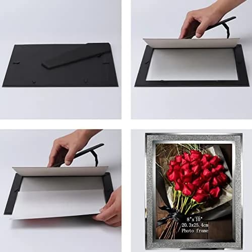 Calenzana 4 Pack 8x10 Picture Frames | Sparkle Glass Photo Frame Set for Tabletop & Wall Display thumbnail 7