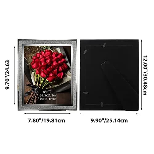 Calenzana 4 Pack 8x10 Picture Frames | Sparkle Glass Photo Frame Set for Tabletop & Wall Display thumbnail 3