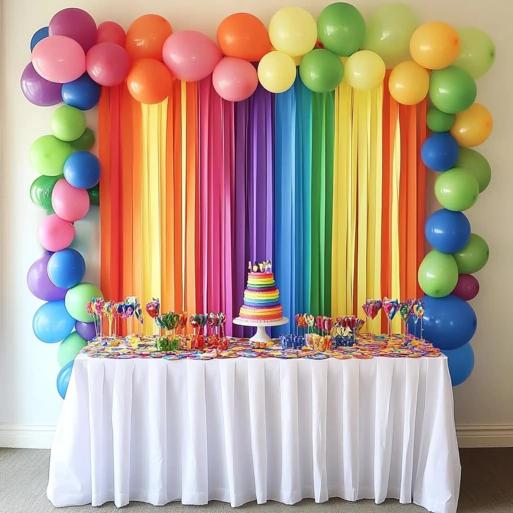 Captain Decor Rainbow Crepe Paper Streamers | 12 Rolls, 984ft Total Length - view 2