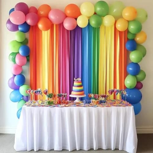 Captain Decor Rainbow Crepe Paper Streamers | 12 Rolls, 984ft Total Length thumbnail 2