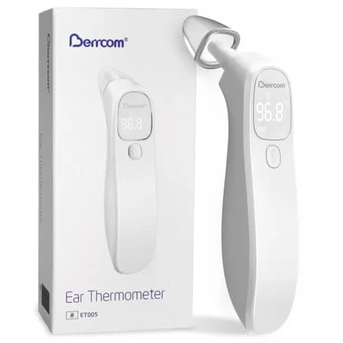 Berrcom 2-in-1 Infrared Forehead Ear Thermometer All Ages | Fast Accurate Reading, Fever Warning, Non-Contact thumbnail 1