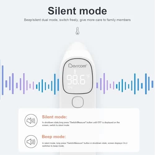 Berrcom 2-in-1 Infrared Forehead Ear Thermometer All Ages | Fast Accurate Reading, Fever Warning, Non-Contact thumbnail 6