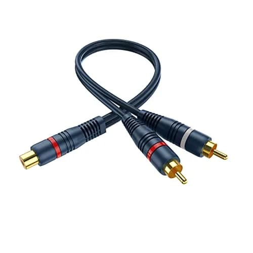 DteeDck RCA Splitter - 1 Female to 2 Male | Durable 8 Inch Audio Video Adapter thumbnail 8