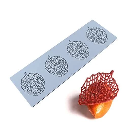 TUKE 3D Hollow Leaf Silicone Mold 29.9 cm (11.76 inch) | Food Grade Baking Chocolate Candy Lace Mould thumbnail 1