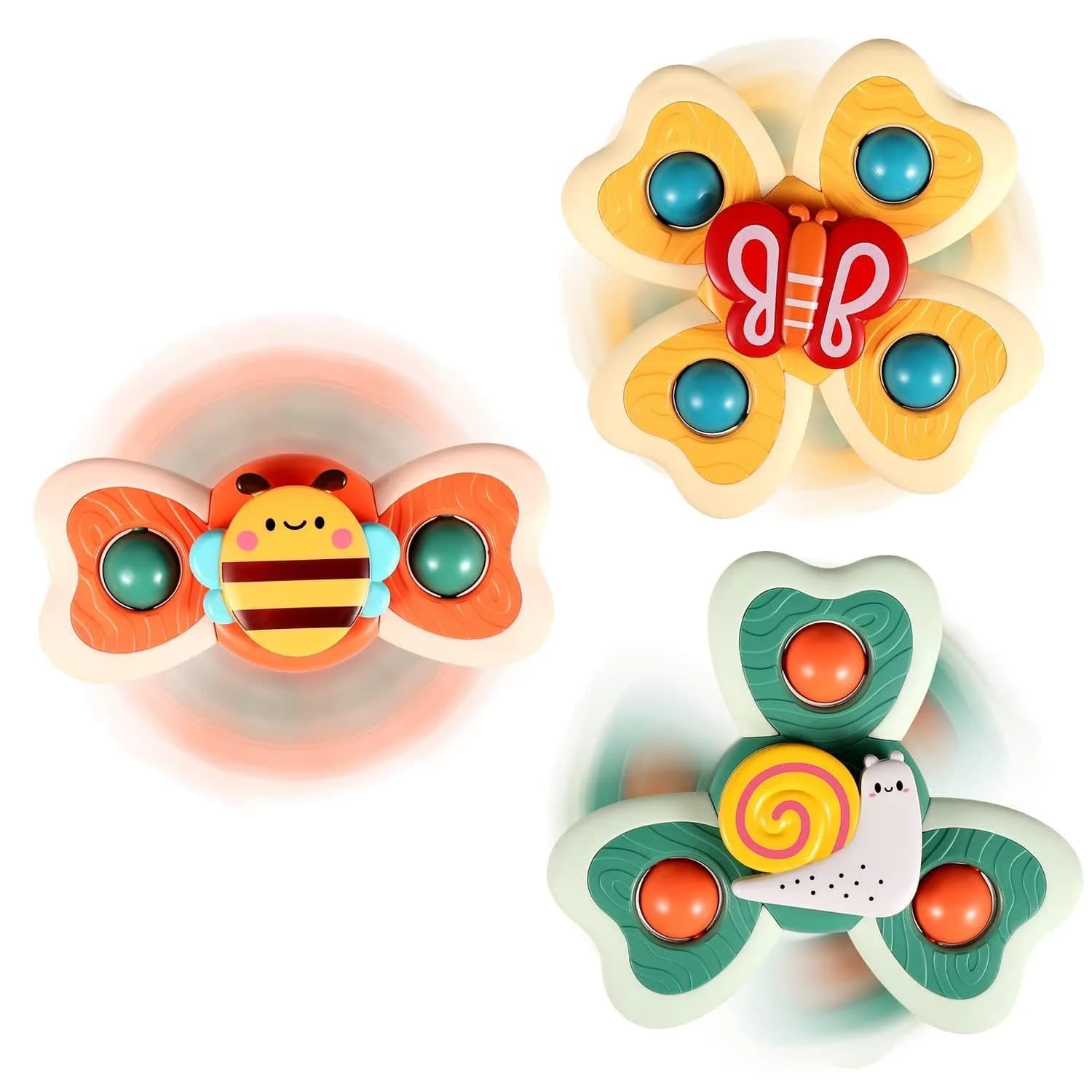 ALASOU Suction Cup Spinner Toys 3-Pack | Engaging Play for Babies & Toddlers - main product image
