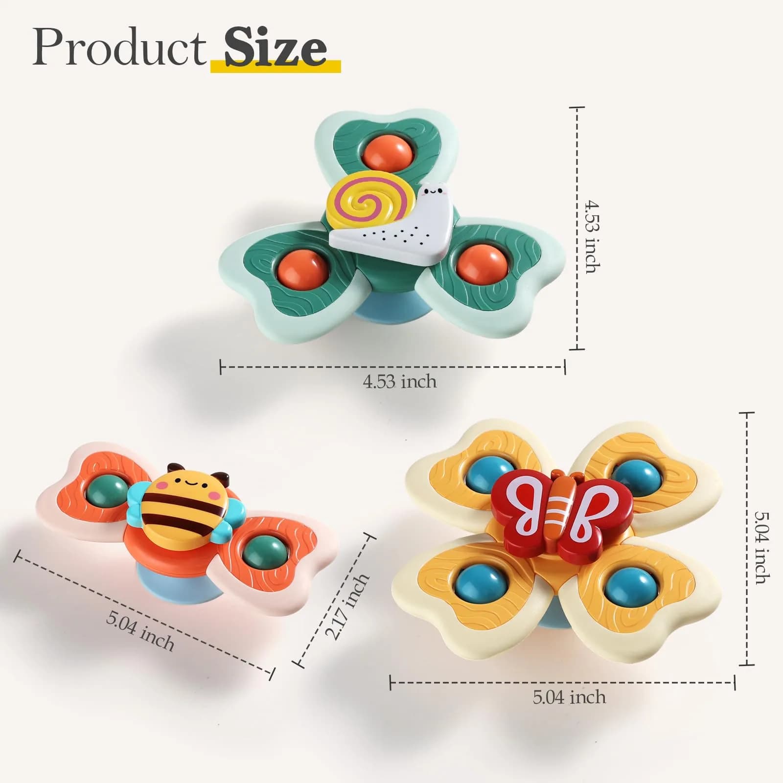 ALASOU Suction Cup Spinner Toys 3-Pack | Engaging Play for Babies & Toddlers - view 7
