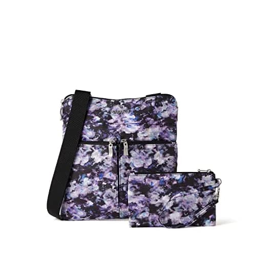 Baggallini Women's Horizon Crossbody 10x10.5" Water-Resistant Nylon Bag with RFID Wristlet thumbnail 1