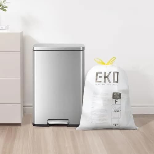 EKO 13 Gallon / 40-60 Liter Drawstring Trash Bags, 60 Count | Leak-Resistant Extra-Strong Garbage Bags thumbnail 3