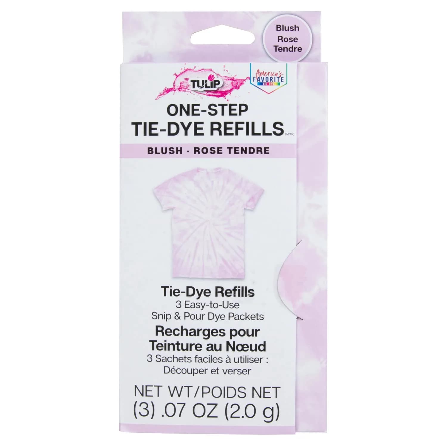 TULIP One-Step Tie-Dye Kit , 3 Fabric Dye Refill Packs, Blush | Eco-Friendly, 4 oz. dye, vibrant colors, safe for natural fibers thumbnail 1