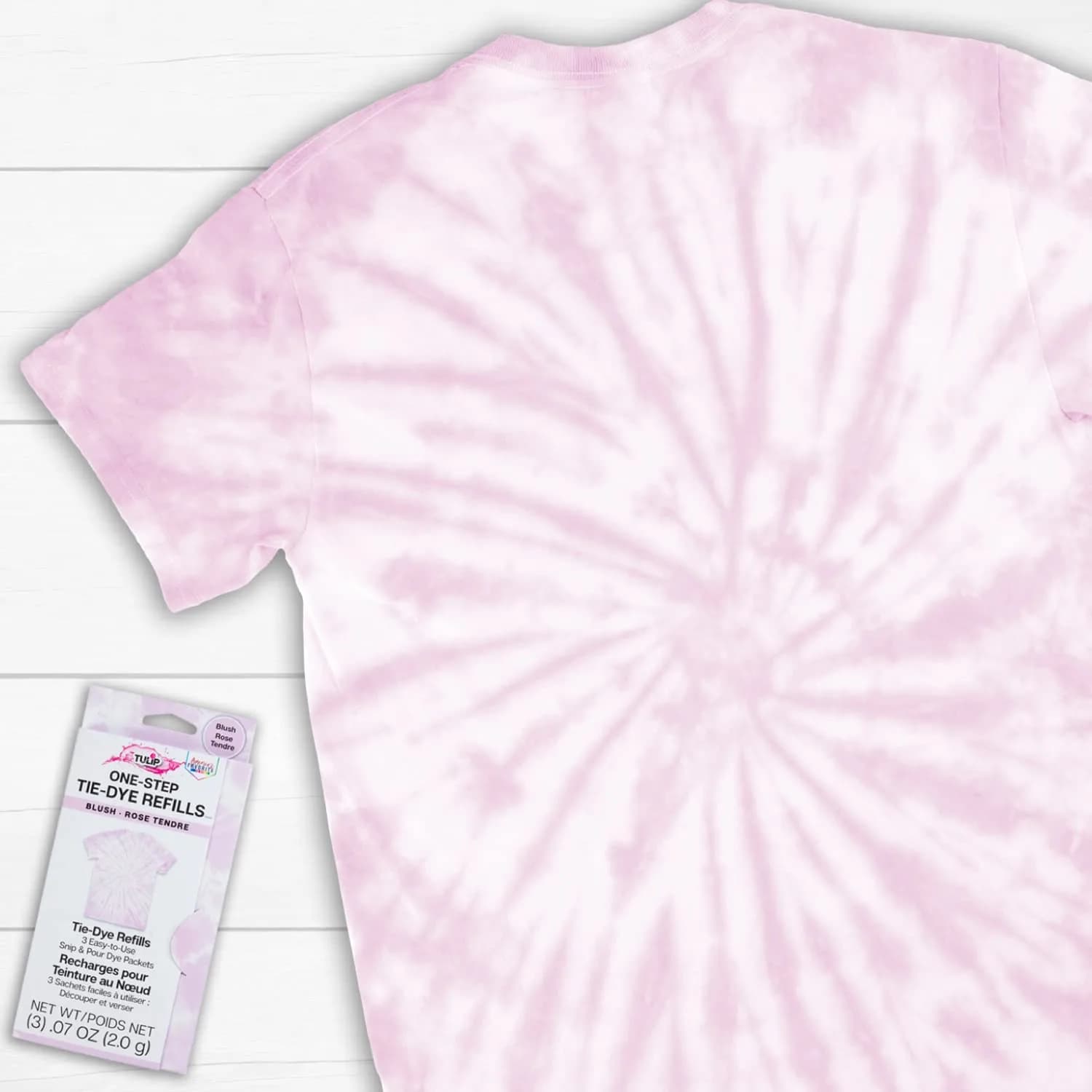 TULIP One-Step Tie-Dye Kit , 3 Fabric Dye Refill Packs, Blush | Eco-Friendly, 4 oz. dye, vibrant colors, safe for natural fibers thumbnail 5