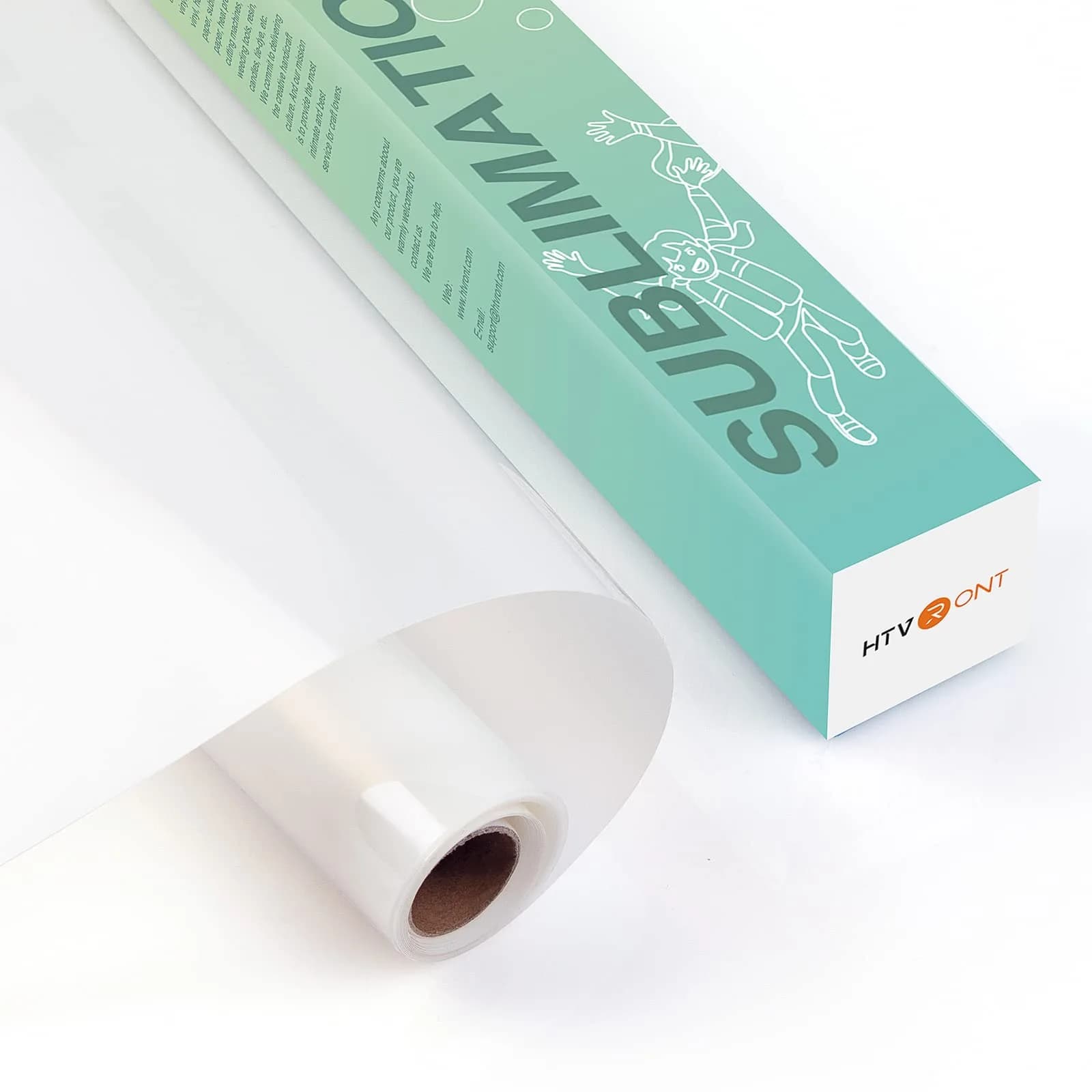 HTVRONT Clear Sublimation HTV Matte - 12" x 5FT Wash Durable for Cotton - main product image