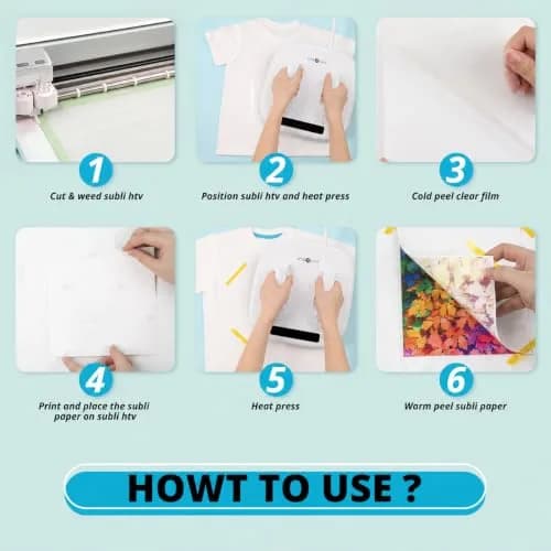 HTVRONT Clear Sublimation HTV Matte - 12" x 5FT Wash Durable for Cotton thumbnail 6