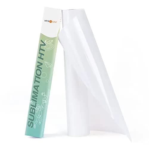 HTVRONT Clear Sublimation HTV for Light Fabric - Matte, 12" x 10 ft | Bright, Vivid Colors on Cotton thumbnail 1