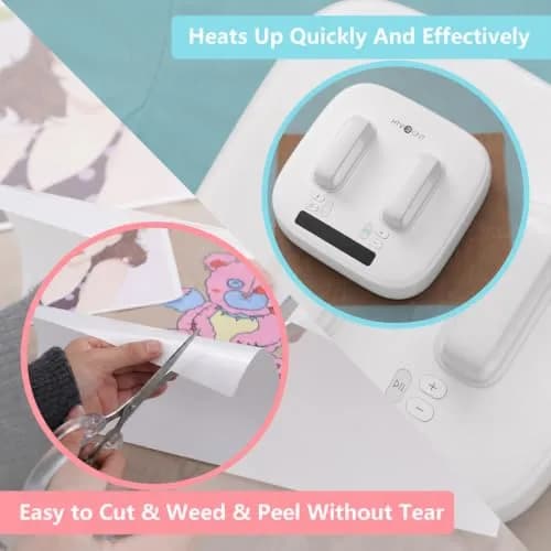 HTVRONT Clear Sublimation HTV for Light Fabric - Matte, 12" x 10 ft | Bright, Vivid Colors on Cotton thumbnail 7