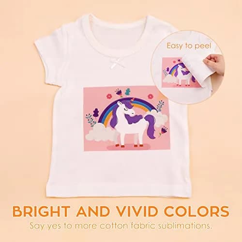 HTVRONT Clear Sublimation HTV for Light Fabric - Matte, 12" x 10 ft | Bright, Vivid Colors on Cotton thumbnail 3