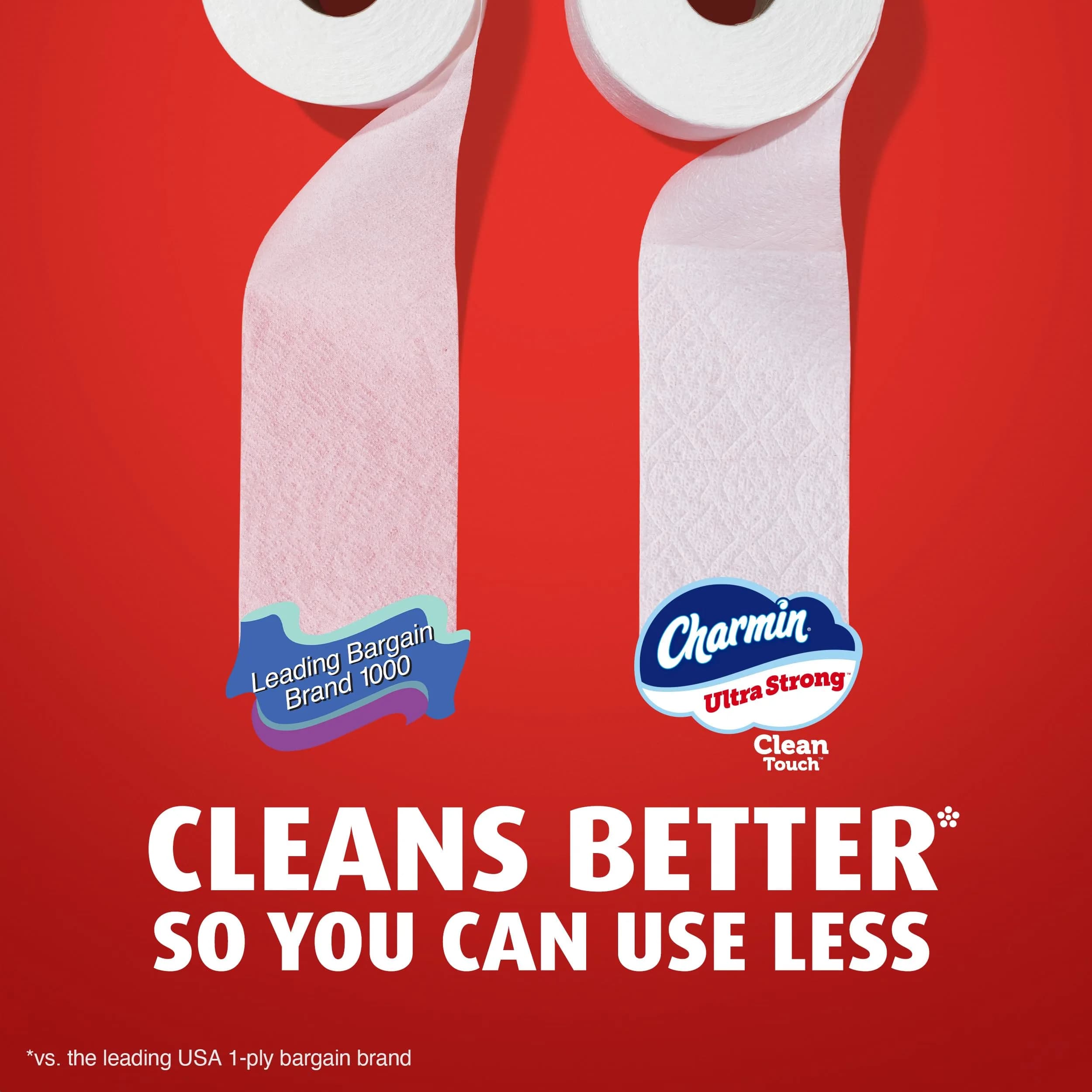Charmin Ultra Strong Clean Touch Toilet Paper 24 Family Mega Rolls (6600 Sheets) | 4X Stronger When Wet - view 6